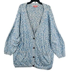 All Worthy Hunter McGrady Long Space Dye Knit Cardigan Sweater Womens 5X Coastal
